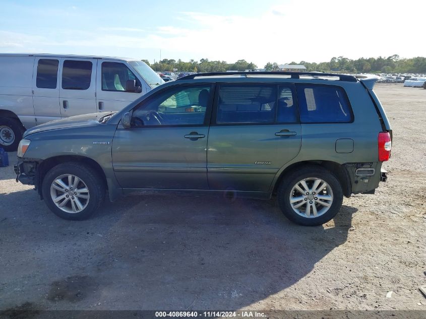 2007 Toyota Highlander Hybrid Limited V6 VIN: JTEEW21A870042879 Lot: 40869640