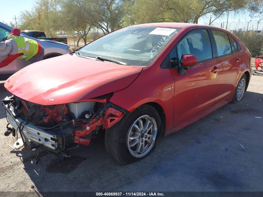 2021 Toyota Corolla Hybrid Le VIN: JTDEAMDEXMJ007487 Lot: 40869937