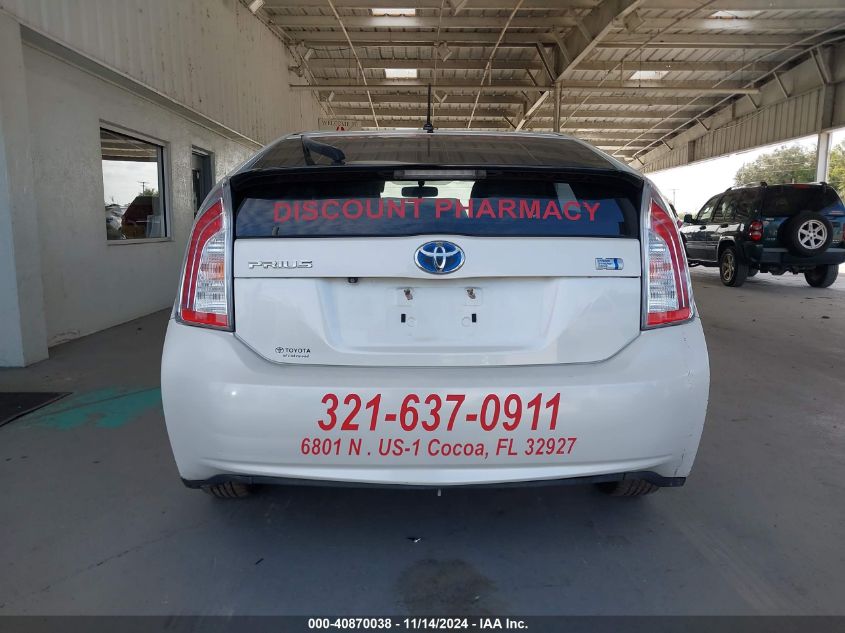 2015 Toyota Prius Two VIN: JTDKN3DU7F0436040 Lot: 40870038