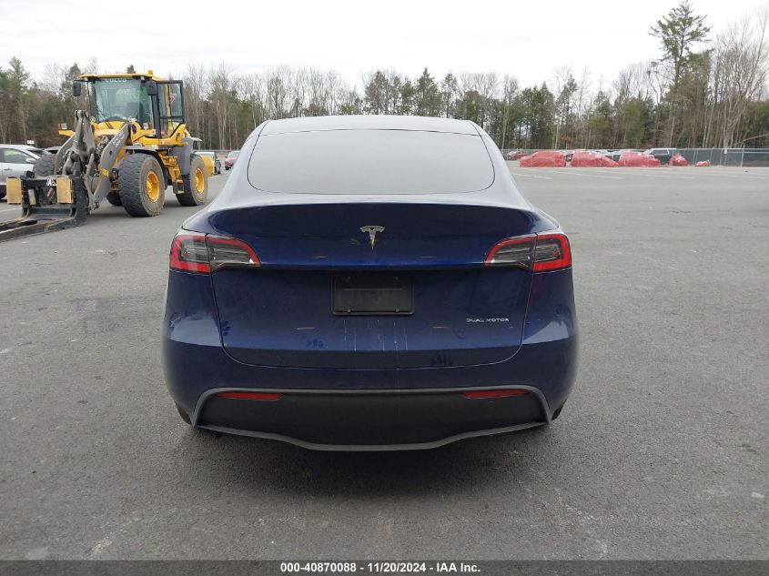 2021 Tesla Model Y Long Range Dual Motor All-Wheel Drive VIN: 5YJYGDEE9MF071120 Lot: 40870088