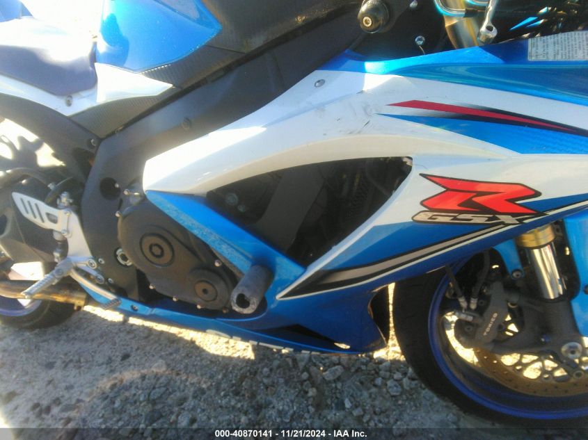 2008 Suzuki Gsx-R600 VIN: JS1GN7EAX82109327 Lot: 40870141