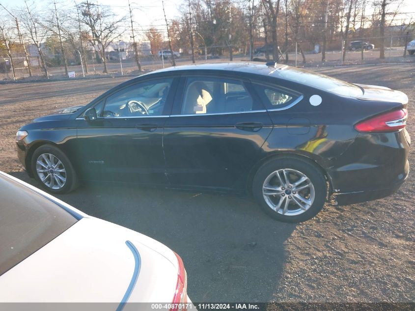 2018 Ford Fusion Hybrid Se VIN: 3FA6P0LU2JR132494 Lot: 40870171