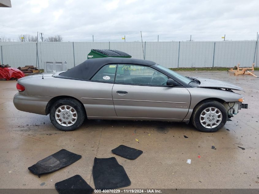 1999 Chrysler Sebring Jx VIN: 3C3EL45HXXT604207 Lot: 40870229