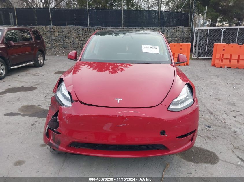 2021 Tesla Model Y Long Range Dual Motor All-Wheel Drive VIN: 5YJYGDEE6MF234421 Lot: 40870230