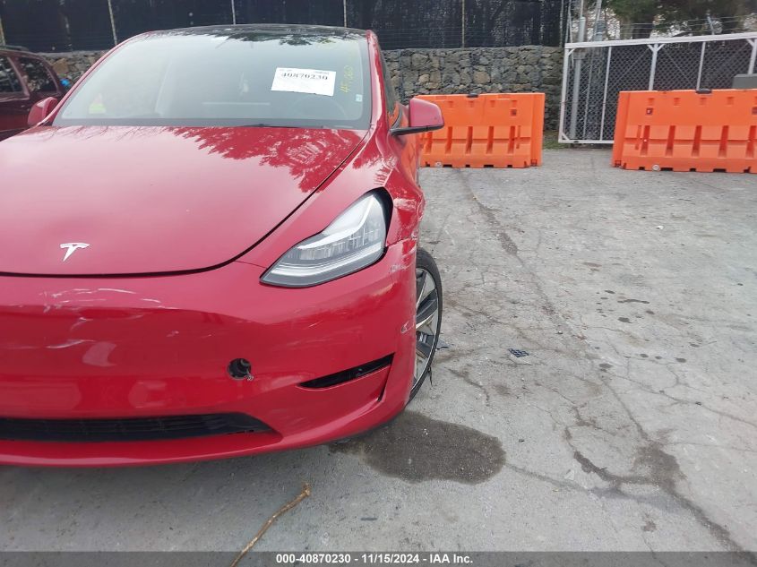 2021 Tesla Model Y Long Range Dual Motor All-Wheel Drive VIN: 5YJYGDEE6MF234421 Lot: 40870230