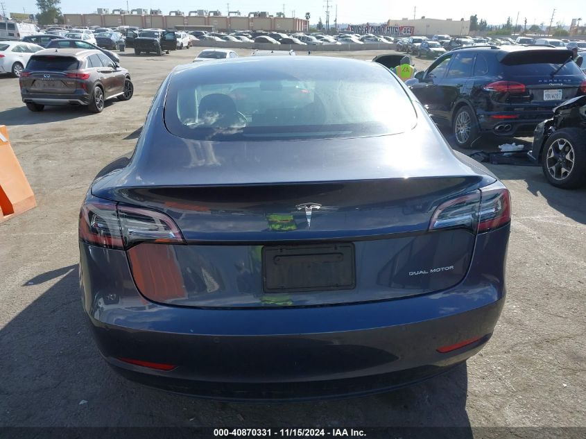 2021 Tesla Model 3 Long Range Dual Motor All-Wheel Drive VIN: 5YJ3E1EB9MF071266 Lot: 40870331