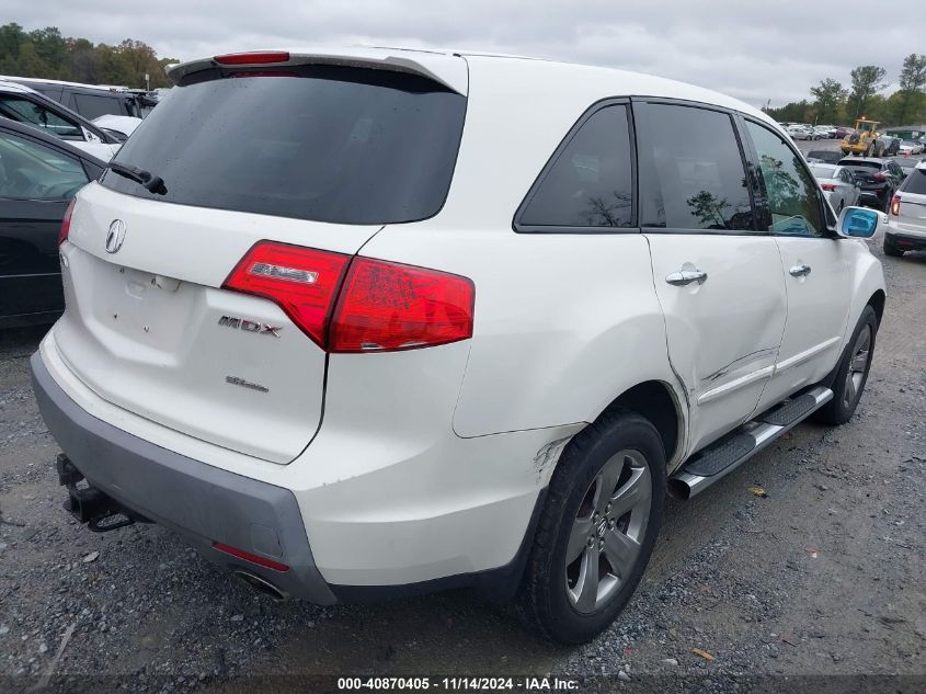 2007 Acura Mdx Sport Package VIN: 2HNYD28547H527655 Lot: 40870405