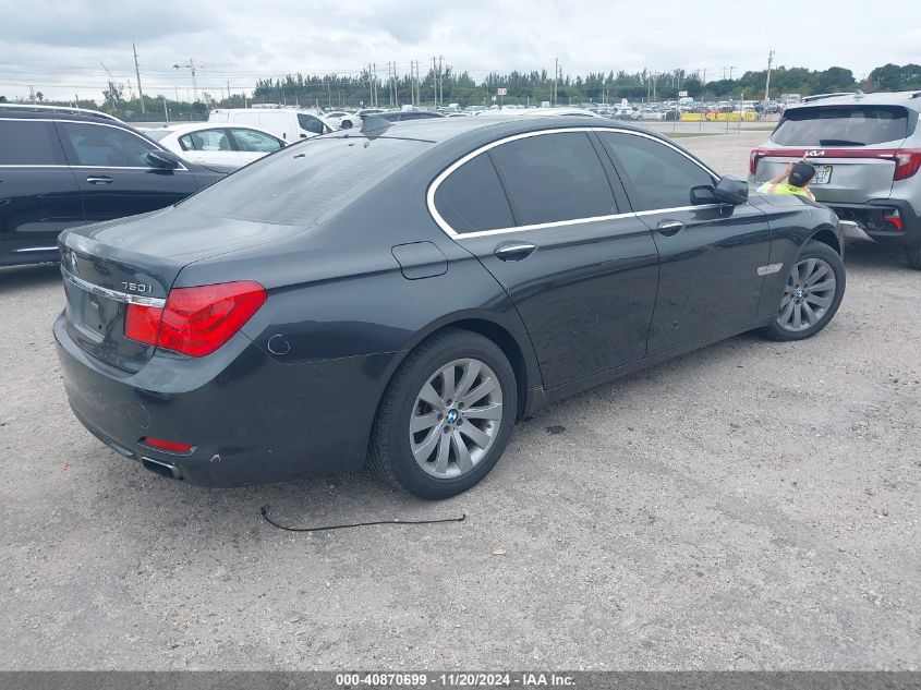 2011 BMW 750I xDrive VIN: WBAKC6C51BC395119 Lot: 40870699