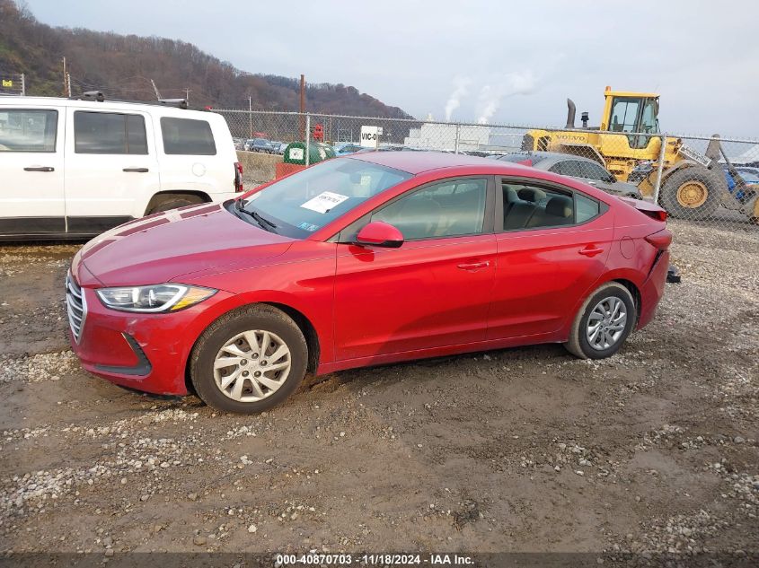 2017 Hyundai Elantra Se VIN: KMHD74LF5HU075894 Lot: 40870703