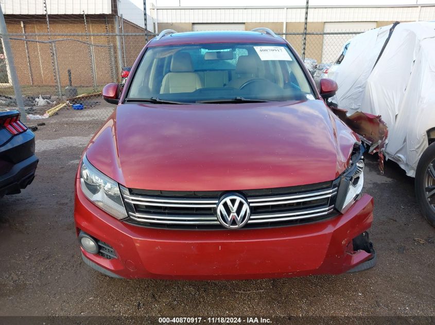 2012 Volkswagen Tiguan Se VIN: WVGAV7AX6CW005839 Lot: 40870917