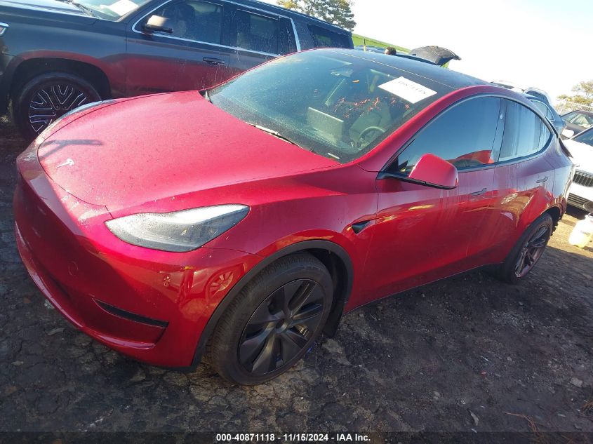 2024 Tesla Model Y Long Range Dual Motor All-Wheel Drive/Rwd VIN: 7SAYGDEDXRA308969 Lot: 40871118