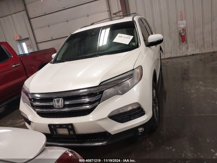 2016 Honda Pilot Elite VIN: 5FNYF6H03GB116328 Lot: 40871219