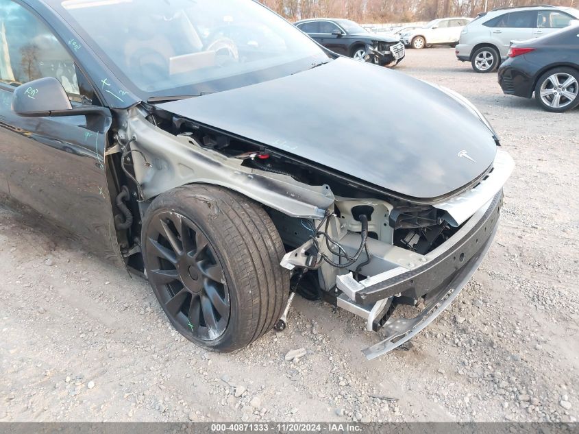 2024 Tesla Model Y Long Range Dual Motor All-Wheel Drive/Rwd VIN: 7SAYGDED3RF160506 Lot: 40871333