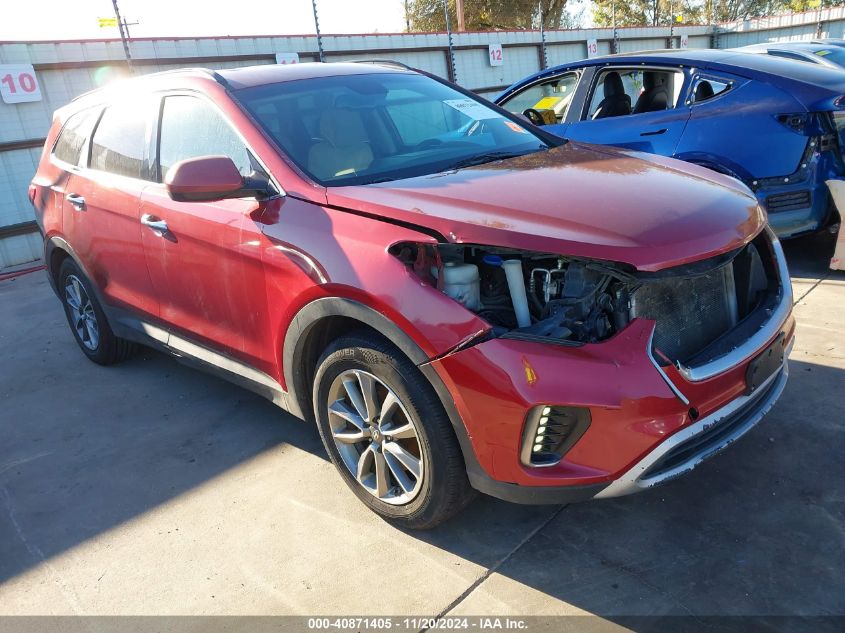 VIN KM8SM4HF2HU177968 2017 Hyundai Santa Fe, SE no.1