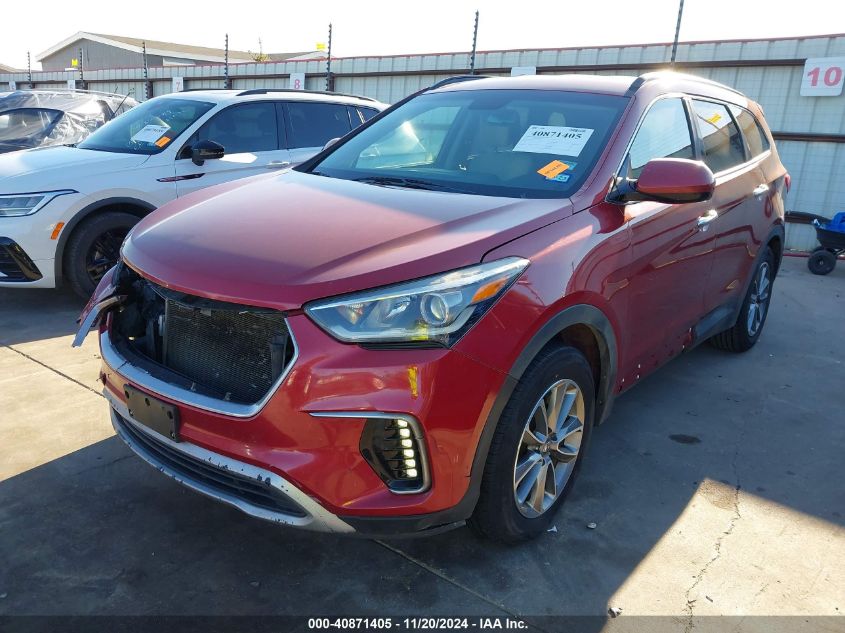 VIN KM8SM4HF2HU177968 2017 Hyundai Santa Fe, SE no.2