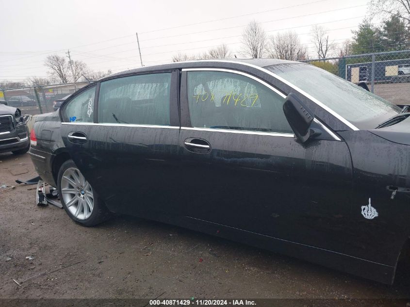 2008 BMW 750Li VIN: WBAHN83598DT79270 Lot: 40871429