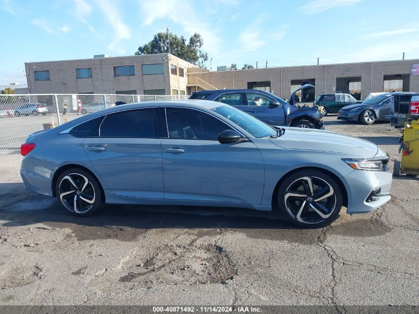 2022 Honda Accord Sport VIN: 1HGCV1F30NA096849 Lot: 40871492