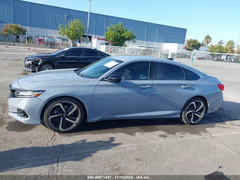 2022 Honda Accord Sport VIN: 1HGCV1F30NA096849 Lot: 40871492