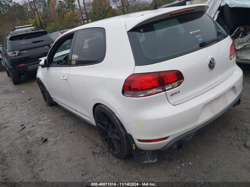 2012 Volkswagen Gti 2-Door VIN: WVWEV7AJ7CW267158 Lot: 40871514