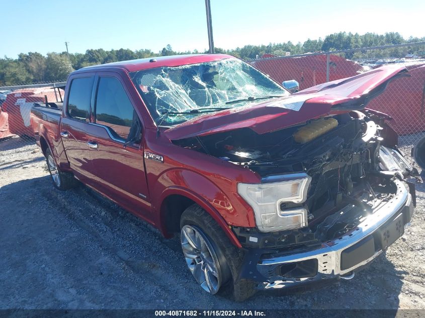 2016 Ford F-150 Platinum VIN: 1FTFW1EGXGFA83125 Lot: 40871682