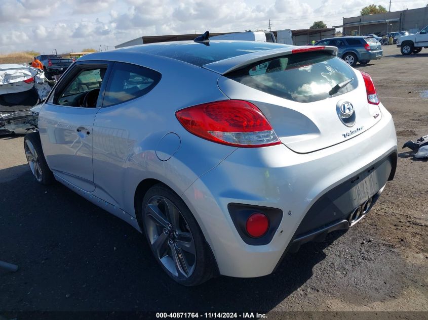 2014 HYUNDAI VELOSTER TURBO W/BLACK - KMHTC6AE3EU198375