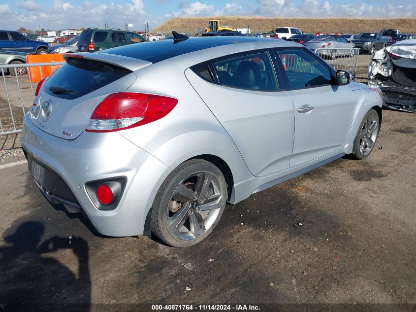 2014 HYUNDAI VELOSTER TURBO W/BLACK - KMHTC6AE3EU198375