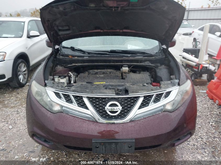 2013 Nissan Murano Sv VIN: JN8AZ1MW6DW321935 Lot: 40871874