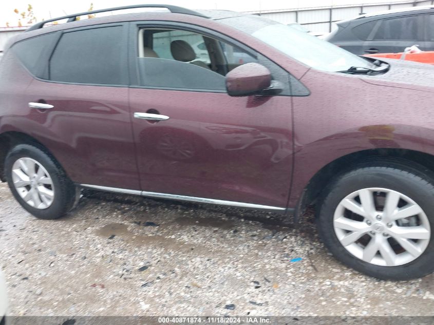 2013 Nissan Murano Sv VIN: JN8AZ1MW6DW321935 Lot: 40871874