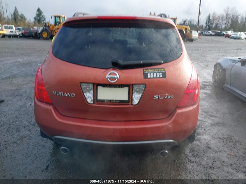 2004 Nissan Murano Sl VIN: JN8AZ08W04W316458 Lot: 40871975