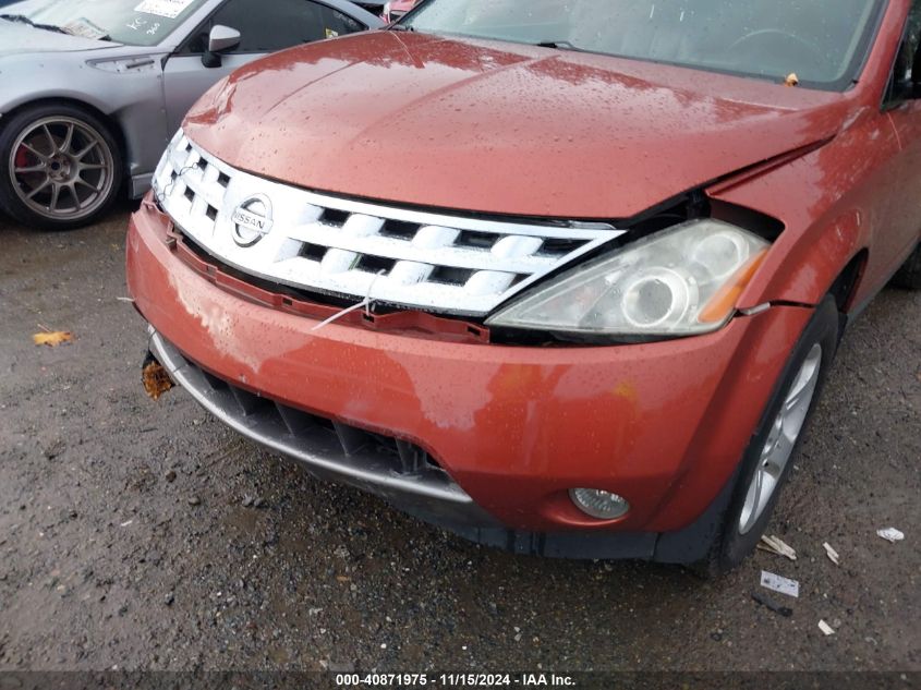 2004 Nissan Murano Sl VIN: JN8AZ08W04W316458 Lot: 40871975