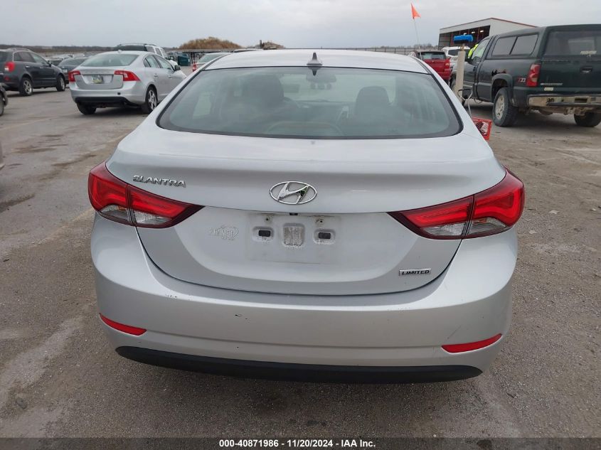 2014 Hyundai Elantra Limited VIN: KMHDH4AE6EU142070 Lot: 40871986