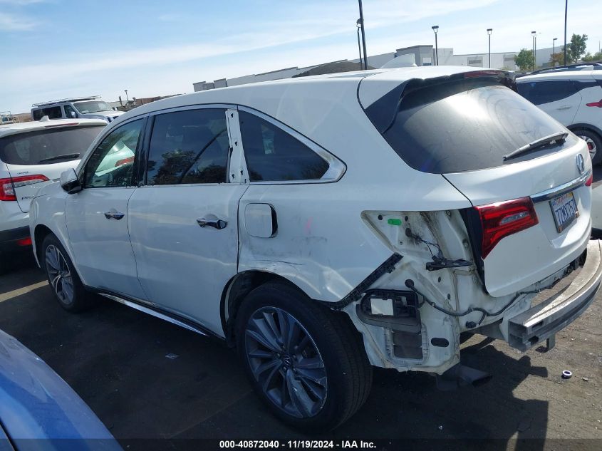 2017 Acura Mdx Technology Package VIN: 5J8YD3H53HL000384 Lot: 40872040