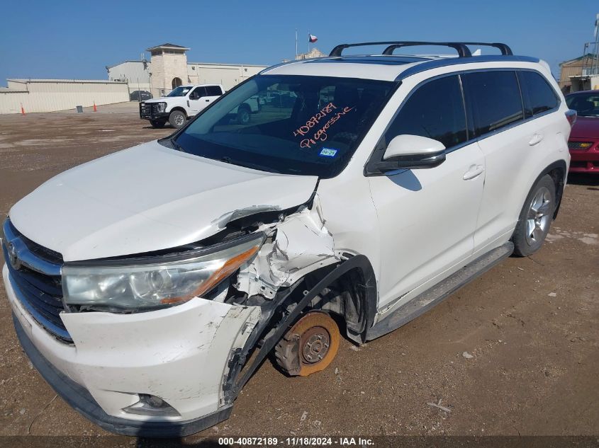 2016 Toyota Highlander Limited V6 VIN: 5TDYKRFH0GS154116 Lot: 40872189