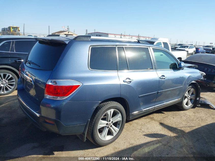 2013 Toyota Highlander Limited V6 VIN: 5TDYK3EH0DS092761 Lot: 40872290