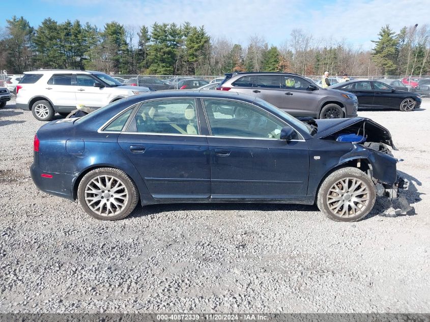 2008 Audi A4 2.0T/2.0T Special Edition VIN: WAUDF78EX8A165632 Lot: 40872339