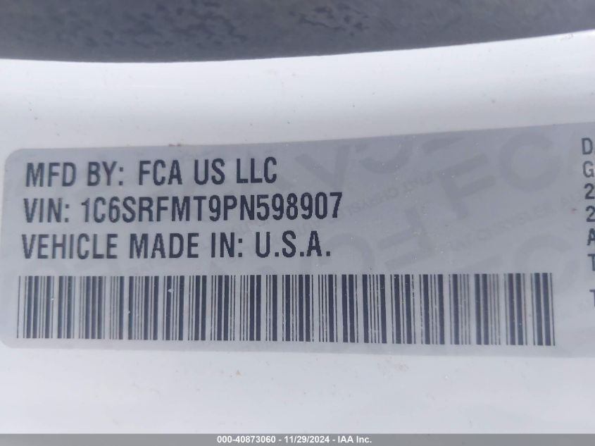 VIN 1C6SRFMT9PN598907 2023 RAM 1500 no.9