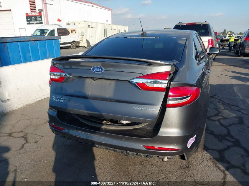 2019 Ford Fusion Energi Titanium VIN: 3FA6P0SU5KR175262 Lot: 40873227