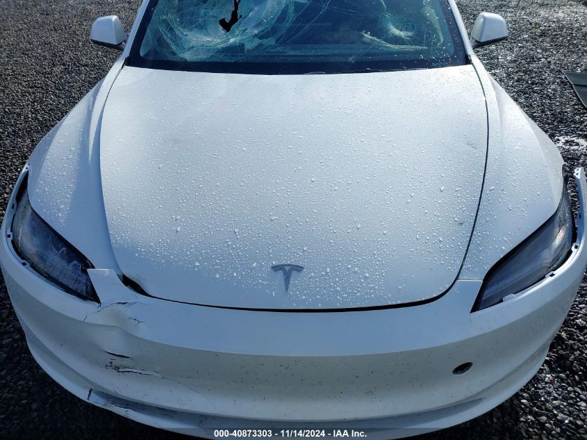 2024 Tesla Model 3 Long Range Dual Motor All-Wheel Drive VIN: 5YJ3E1EB2RF799986 Lot: 40873303