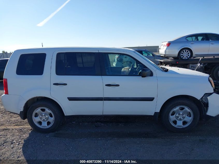 2013 Honda Pilot Lx VIN: 5FNYF4H26DB060855 Lot: 40873390