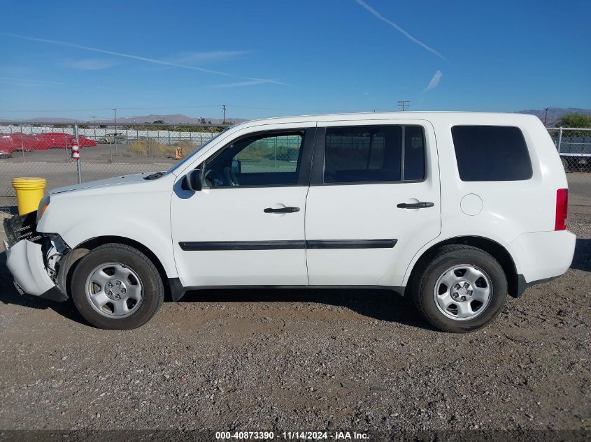 2013 Honda Pilot Lx VIN: 5FNYF4H26DB060855 Lot: 40873390