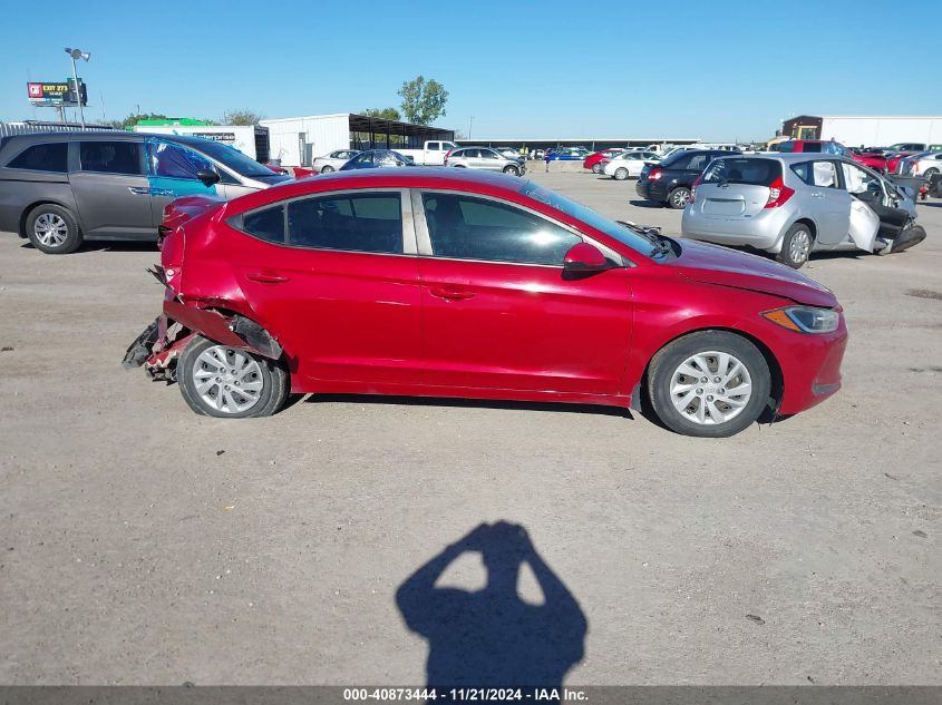 2017 HYUNDAI ELANTRA VIN: KMHD74LF9HU395820