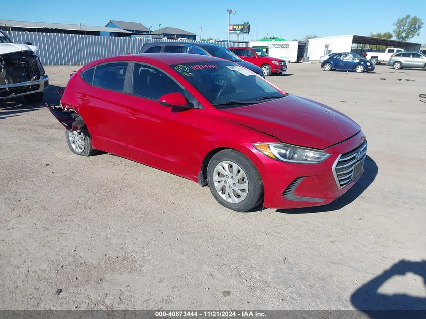 2017 HYUNDAI ELANTRA VIN: KMHD74LF9HU395820