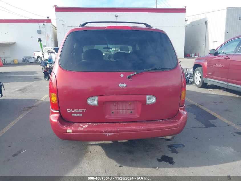 1999 Nissan Quest Gle/Gxe/Se VIN: 4N2XN11T3XD837646 Lot: 40873548