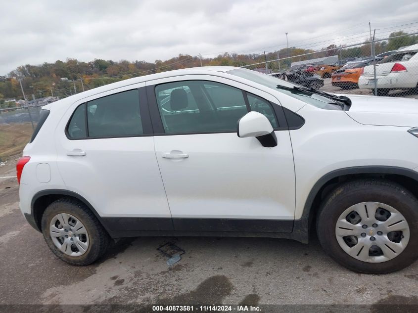 2018 Chevrolet Trax Ls VIN: 3GNCJKSB1JL209568 Lot: 40873581