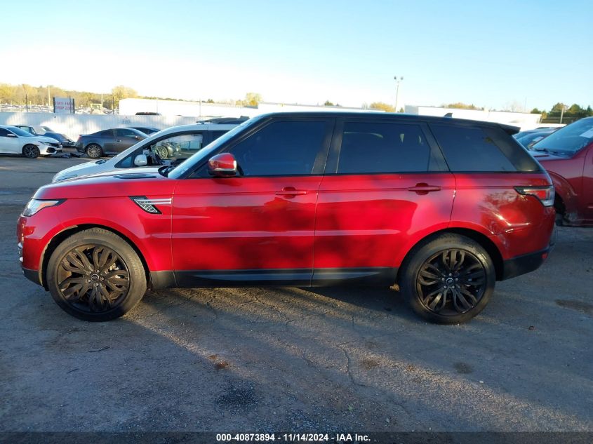 2015 Land Rover Range Rover Sport 3.0L V6 Supercharged Hse VIN: SALWR2VF0FA535673 Lot: 40873894