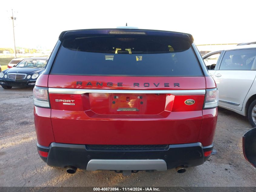 2015 Land Rover Range Rover Sport 3.0L V6 Supercharged Hse VIN: SALWR2VF0FA535673 Lot: 40873894