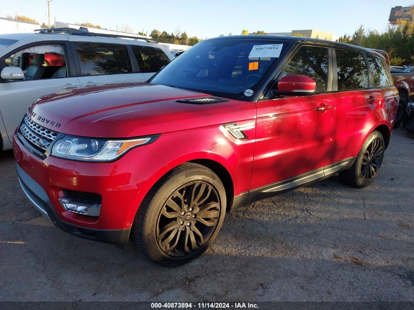 2015 Land Rover Range Rover Sport 3.0L V6 Supercharged Hse VIN: SALWR2VF0FA535673 Lot: 40873894