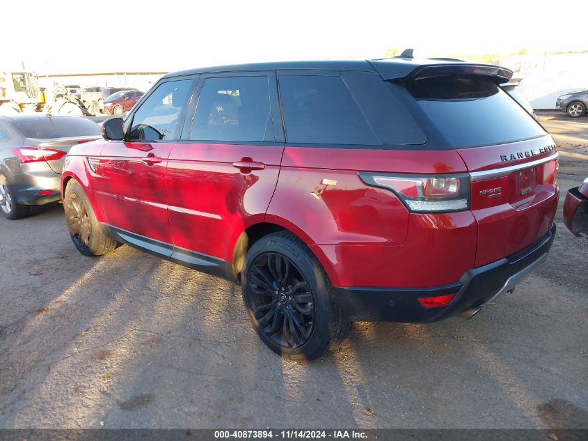 2015 Land Rover Range Rover Sport 3.0L V6 Supercharged Hse VIN: SALWR2VF0FA535673 Lot: 40873894