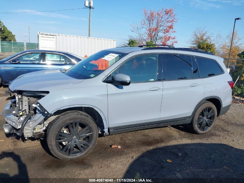 2022 Honda Pilot Awd Black Edition VIN: 5FNYF6H73NB037994 Lot: 40874040