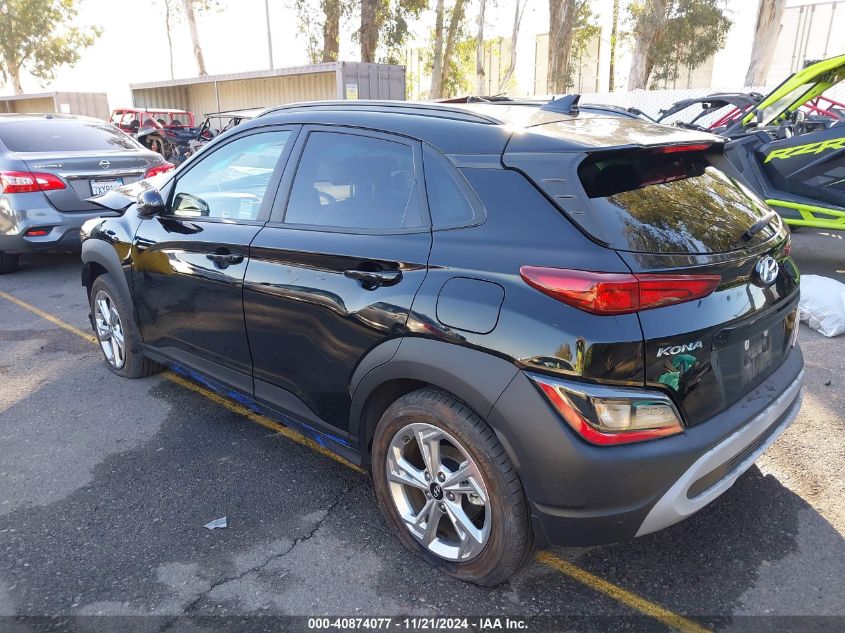 2022 Hyundai Kona Sel VIN: KM8K62AB9NU887015 Lot: 40874077